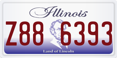 IL license plate Z886393
