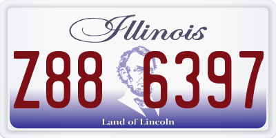 IL license plate Z886397