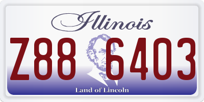 IL license plate Z886403