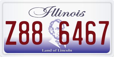 IL license plate Z886467