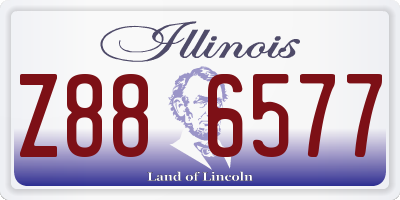 IL license plate Z886577