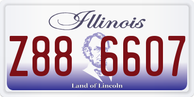 IL license plate Z886607