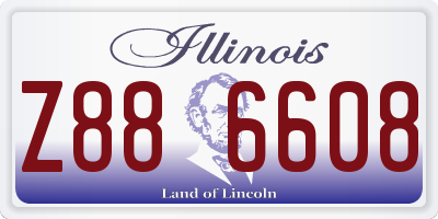 IL license plate Z886608