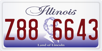 IL license plate Z886643