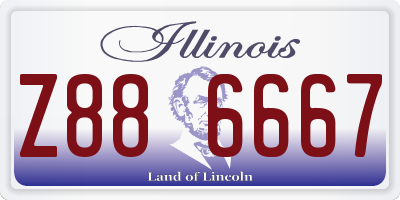 IL license plate Z886667