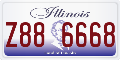 IL license plate Z886668