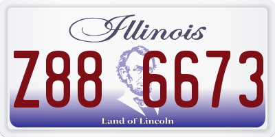 IL license plate Z886673