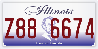 IL license plate Z886674
