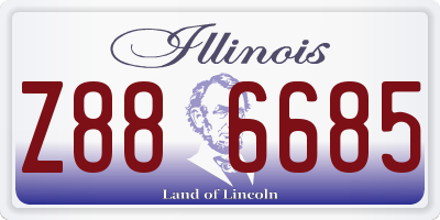 IL license plate Z886685