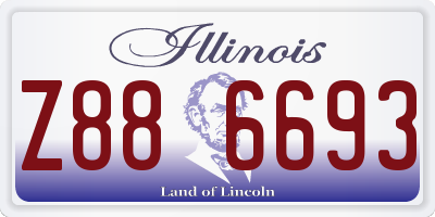 IL license plate Z886693