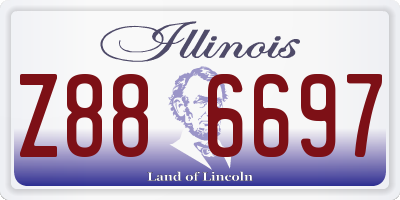 IL license plate Z886697