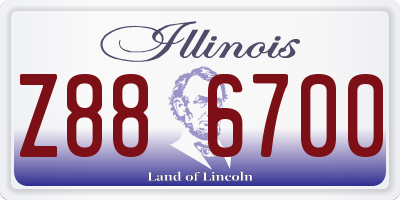 IL license plate Z886700