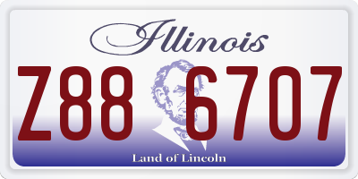 IL license plate Z886707