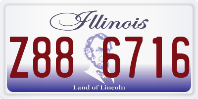IL license plate Z886716