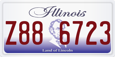 IL license plate Z886723