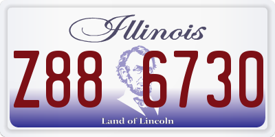 IL license plate Z886730