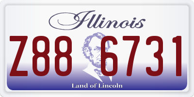 IL license plate Z886731