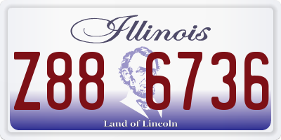 IL license plate Z886736
