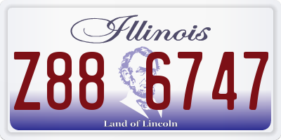 IL license plate Z886747