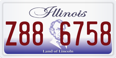 IL license plate Z886758