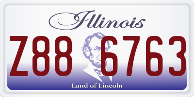 IL license plate Z886763