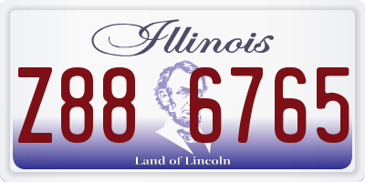 IL license plate Z886765