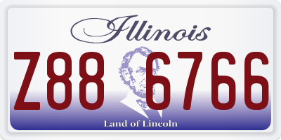 IL license plate Z886766
