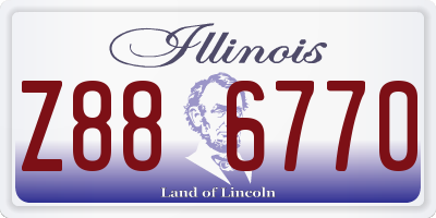 IL license plate Z886770