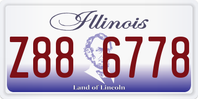 IL license plate Z886778