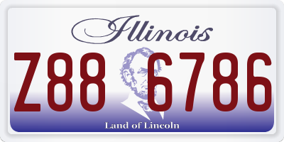 IL license plate Z886786