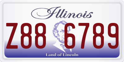 IL license plate Z886789
