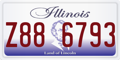 IL license plate Z886793