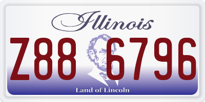 IL license plate Z886796