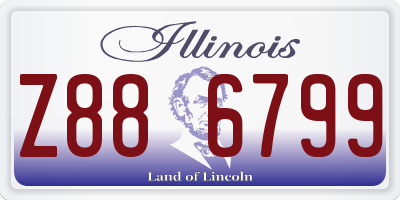 IL license plate Z886799