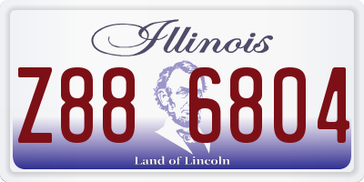 IL license plate Z886804