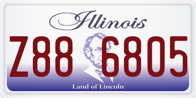 IL license plate Z886805