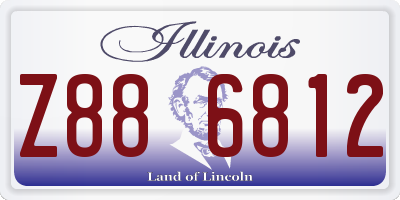 IL license plate Z886812