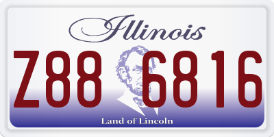 IL license plate Z886816