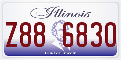 IL license plate Z886830