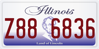 IL license plate Z886836