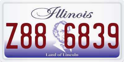 IL license plate Z886839