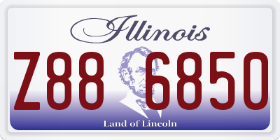 IL license plate Z886850