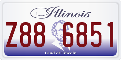 IL license plate Z886851