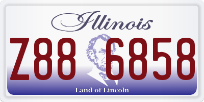 IL license plate Z886858