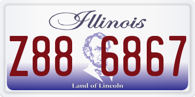 IL license plate Z886867