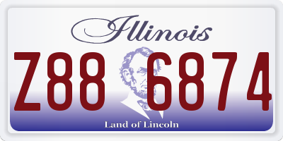 IL license plate Z886874