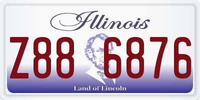 IL license plate Z886876