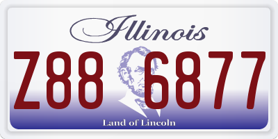 IL license plate Z886877