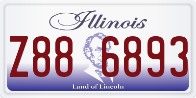 IL license plate Z886893