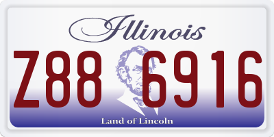 IL license plate Z886916